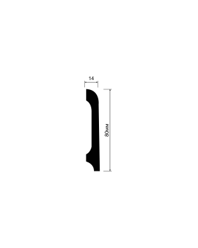 Плинтус Hiwood B80B Полистирол Под покраску-foto2