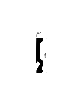 Плинтус Hiwood LB99 Полистирол Под покраску-foto2