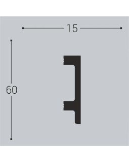 Плинтус Bello Deco П15 XPS Полимер 2000*60*15 мм-foto2