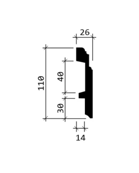 Плинтус Европласт 1.53.101 гибкий Пенополиуретан 2000*110*27 мм-foto2