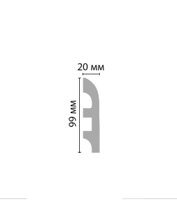 Плинтус напольный Decomaster A016 (99*20*2000)-foto2