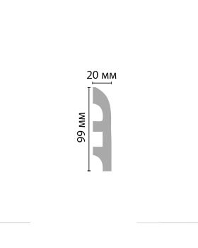 Плинтус напольный Decomaster A016 (99*20*2000)-foto2