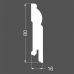Плинтус Ликорн Р 4.80-150.16 грунтованный под покраску МДФ 2070*80-150*16 мм