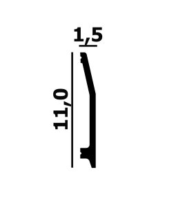 Плинтус P111, P112 Перфект Плюс XPS Полимер 2000*90/110*14/15 мм-foto4