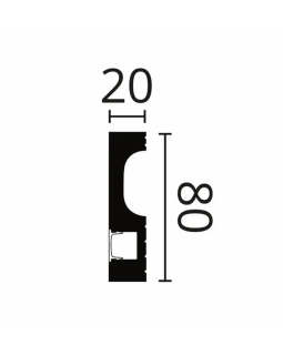 Плинтус NMC Wallstyl IL11 80х23х2000 мм-foto2