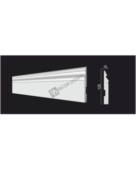 Плинтус Decor Dizayn DD50 Полистирол 2000*126*16 мм