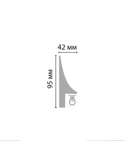 Плинтус напольный Decomaster A207 (95*42*2000)-foto2