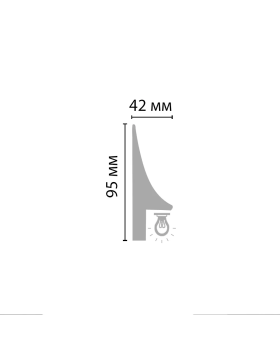 Плинтус напольный Decomaster A207 (95*42*2000)-foto2