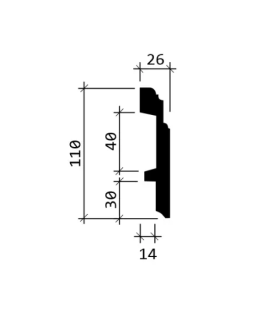 Плинтус Европласт 1.53.101 Пенополиуретан 2000*110*27 мм-foto4
