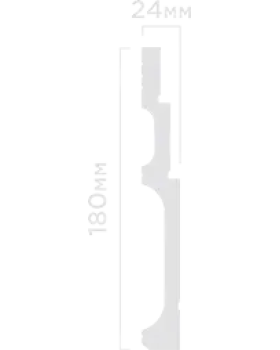 Плинтус Hiwood B180V2 Полистирол Под покраску-foto2