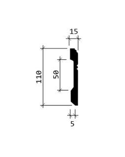 Плинтус Европласт 1.53.103 гибкий Пенополиуретан 2000*109*14 мм-foto2