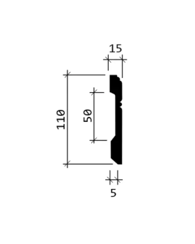 Плинтус Европласт 1.53.103 гибкий Пенополиуретан 2000*109*14 мм-foto2