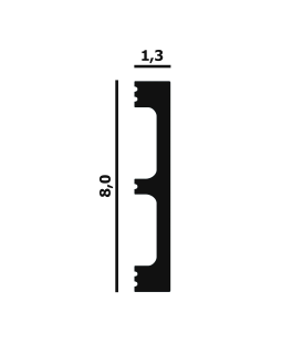 Плинтус гибкий P88F Перфект Плюс XPS Полимер 2000*80*13 мм-foto3