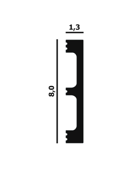 Плинтус гибкий P88F Перфект Плюс XPS Полимер 2000*80*13 мм-foto3