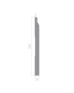Плинтус Ultrawood Base 0007 i ЛДФ, Base 0007 W Дерево 2000-2440*183*14 мм-foto2