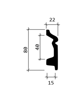Плинтус Европласт 1.53.107 гибкий Пенополиуретан 2000*80*22 мм-foto2