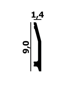 Плинтус P111, P112 Перфект Плюс XPS Полимер 2000*90/110*14/15 мм-foto4