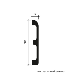 Плинтус Европласт U.6.53.121, U.6.53.122 Пенополистирол 2000*100-120*15 мм-foto2