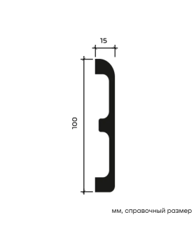 Плинтус Европласт U.6.53.121, U.6.53.122 Пенополистирол 2000*100-120*15 мм-foto2