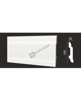 Плинтус Decor Dizayn DD702 Полистирол 2000*150*22 мм