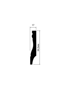 Плинтус Hiwood B95 Полистирол Под покраску-foto2