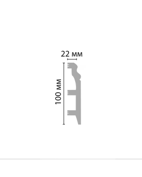 Плинтус напольный Decomaster D232 (100*22*2000 мм)-foto2
