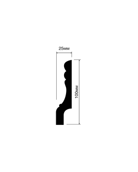 Плинтус Hiwood W009R Полистирол Под покраску-foto2