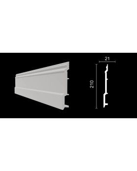 Плинтус Decor Dizayn DD725 Полистирол 2000*210*21 мм-foto4