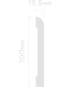 Плинтус Hiwood BE100 Полистирол Под покраску-foto2