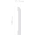 Плинтус Hiwood BE100 Полистирол Под покраску