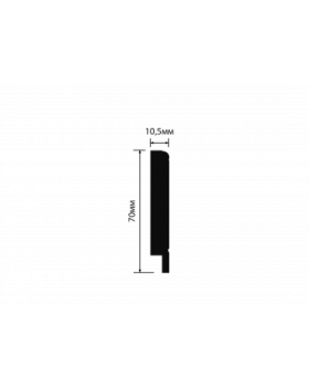 Плинтус Hiwood B70 с полосой Полистирол Под покраску-foto2