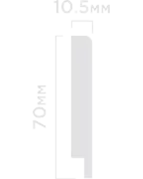 Плинтус Hiwood B70N Полистирол Под покраску-foto2