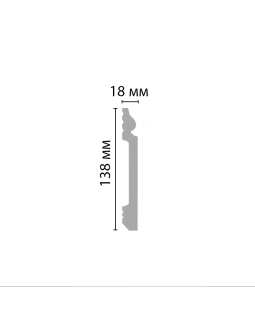 Плинтус напольный Decomaster D118 (138*18*2000мм)-foto2