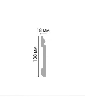 Плинтус напольный Decomaster D118 ДМ (138*18*2000мм)-foto2