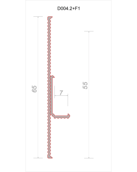 Парящий плинтус регулируемый универсальный Decaro D004.2 Regulated Алюминий 2000*16*7 мм-foto6