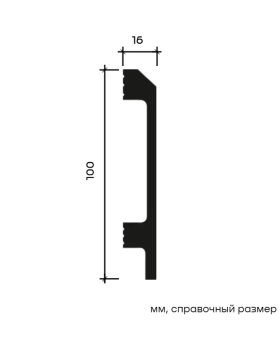 Плинтус Европласт U.6.53.119 Пенополистирол 2000*100*16 мм-foto2