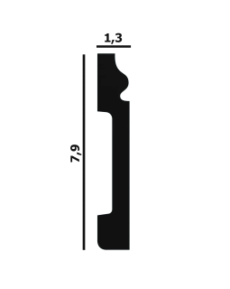 Плинтус гибкий P29F Перфект Плюс XPS Полимер 2000*79*13 мм-foto2