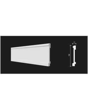 Плинтус Decor Dizayn DD712 Полистирол 2000*100*17 мм-foto3