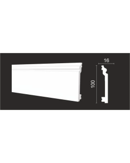 Плинтус гибкий Decor Dizayn DD701F Полистирол 2000*100*16 мм-foto3