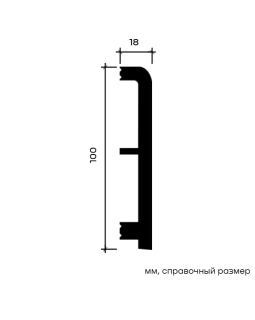 Плинтус Европласт U.6.53.124 Пенополистирол 2000*100*18 мм-foto3