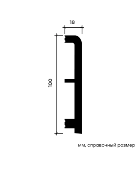 Плинтус Европласт U.6.53.124 Пенополистирол 2000*100*18 мм-foto3