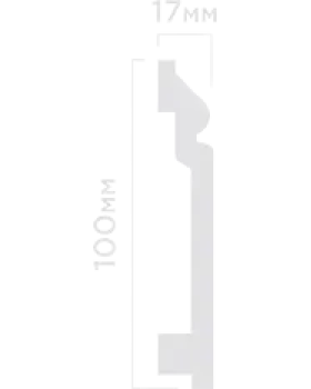 Плинтус Hiwood BA100 Полистирол Под покраску-foto2