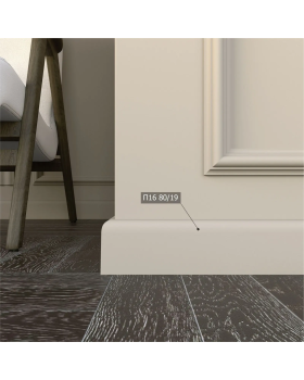 Плинтус Bello Deco П16 XPS Полимер 2000*80*19 мм-foto4