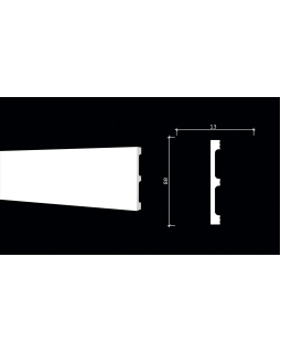 Плинтус гибкий Decor Dizayn DD708F Полистирол 2000*80*13 мм-foto3