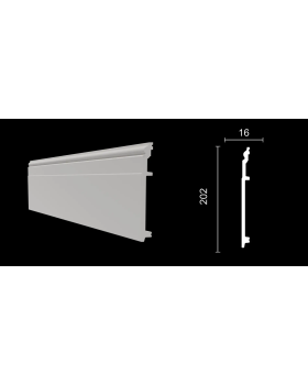 Плинтус Decor Dizayn DD726 Полистирол 2000*202*16 мм-foto3