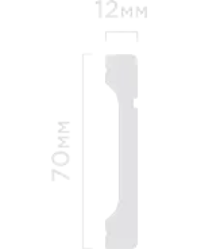 Плинтус Hiwood B70V1L Полистирол Под покраску-foto2