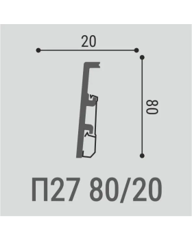 Плинтус Bello Deco П27 XPS Полимер 2000*80*20 мм-foto2