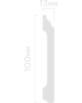 Плинтус Hiwood B100C Полистирол Под покраску-foto2