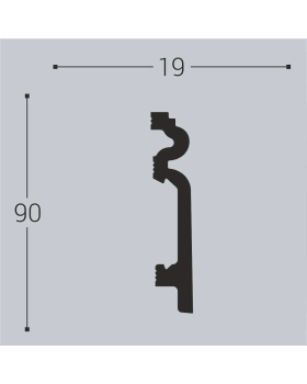 Плинтус Bello Deco П14 XPS Полимер 2000*90*19 мм-foto2