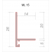 Микроплинтус Decaro ML15A Алюминий 2000*20*15 мм